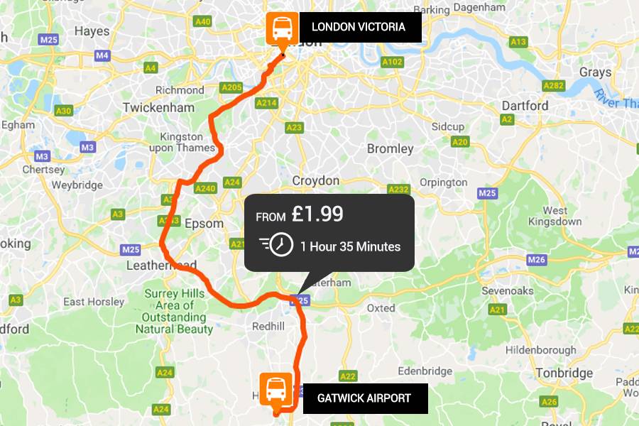 Del aeropuerto de gatwick a londres