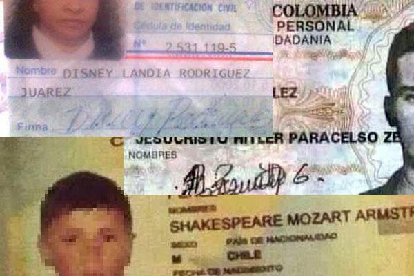 Nombres raros en colombia