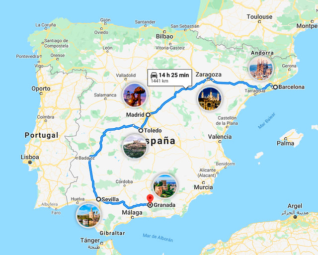 Ruta por andalucia 5 dias
