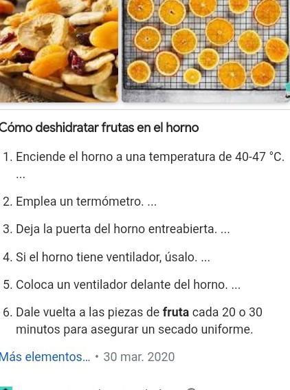 Como se deshidratan las frutas