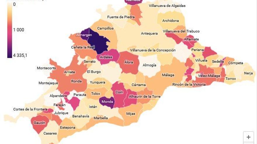 Mapa turistico provincia malaga