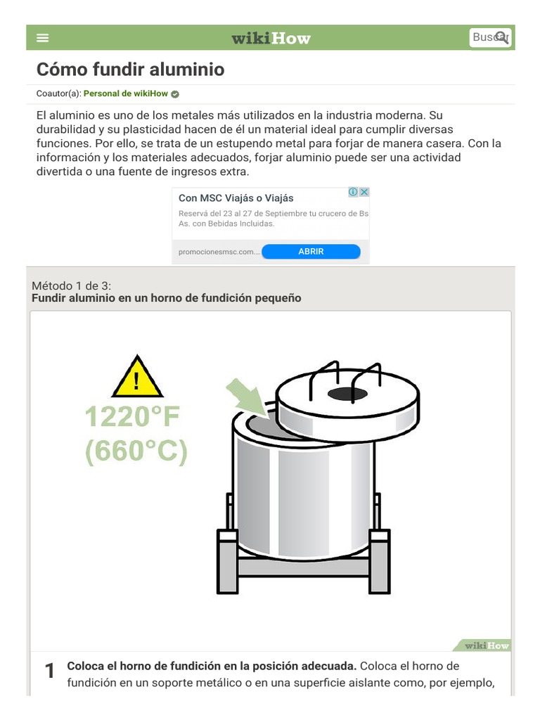 Como fundir aluminio en casa