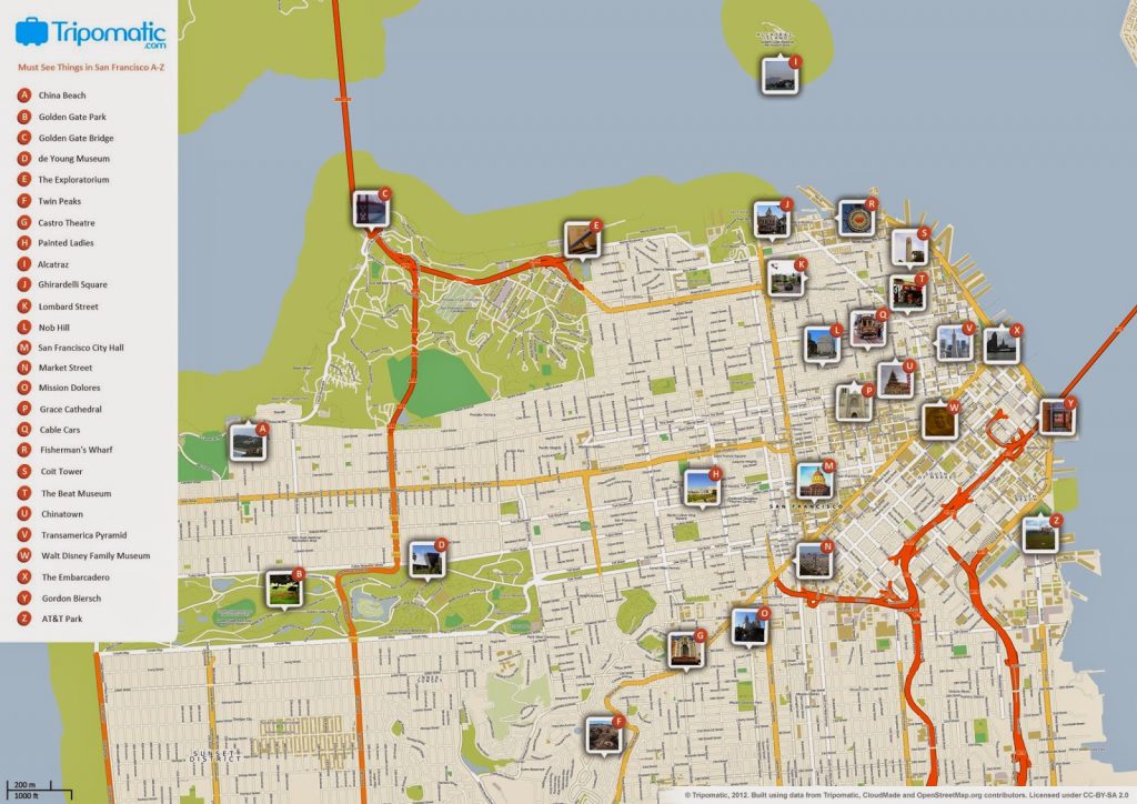 Mapa turistico san francisco