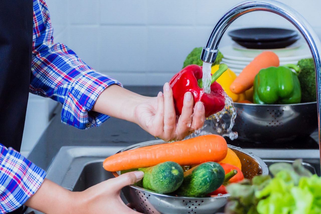 Lavado y desinfectado de frutas y verduras