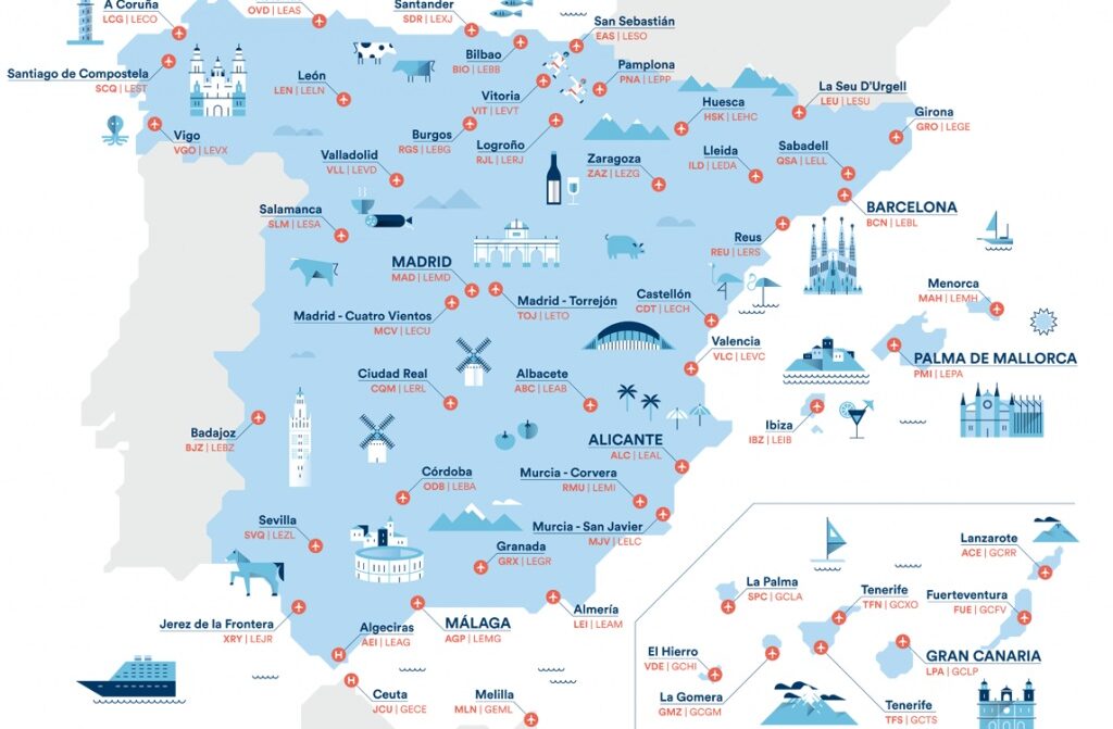 Mapa aeropuertos reino unido